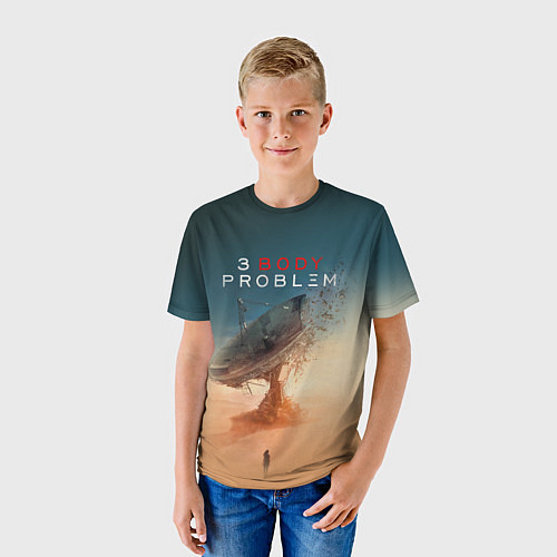 Детская футболка 3 Body Problem - satellite / 3D-принт – фото 3
