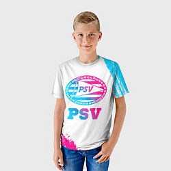 Футболка детская PSV neon gradient style, цвет: 3D-принт — фото 2
