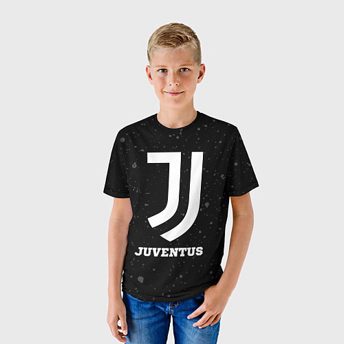 Детская футболка Juventus sport на темном фоне / 3D-принт – фото 3