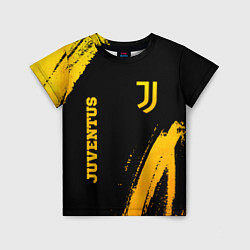 Футболка детская Juventus - gold gradient вертикально, цвет: 3D-принт