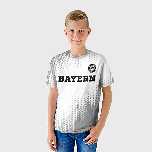 Детская футболка Bayern sport на светлом фоне посередине / 3D-принт – фото 3