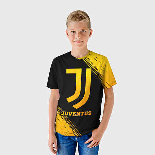 Детская футболка Juventus - gold gradient / 3D-принт – фото 3