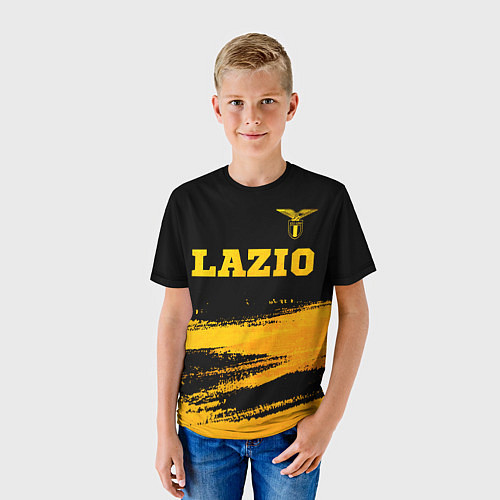 Детская футболка Lazio - gold gradient посередине / 3D-принт – фото 3