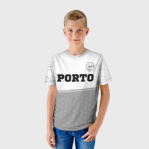 Детская футболка Porto sport на светлом фоне посередине / 3D-принт – фото 3