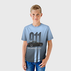 Футболка детская Винтажный автомобиль Porsche, цвет: 3D-принт — фото 2