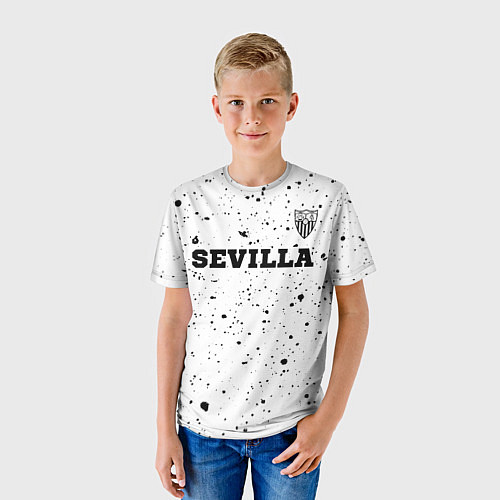 Детская футболка Sevilla sport на светлом фоне посередине / 3D-принт – фото 3
