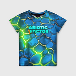 Футболка детская Abiotic Factor logo bright neon, цвет: 3D-принт