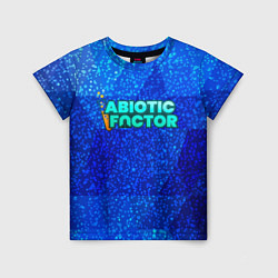 Футболка детская Abiotic Factor logo blue neon, цвет: 3D-принт