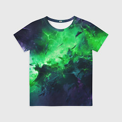 Футболка детская Круглый зеленый мистический фон, цвет: 3D-принт