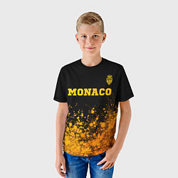 Футболка детская Monaco - gold gradient посередине, цвет: 3D-принт — фото 2