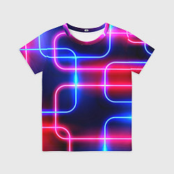 Детская футболка Светящиеся неоновые дуги