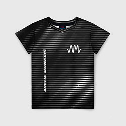 Футболка детская Arctic Monkeys metal rock lines, цвет: 3D-принт