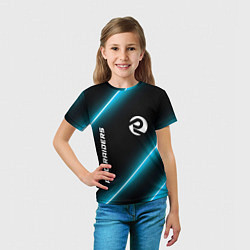 Футболка детская ARC Raiders неоновые лампы, цвет: 3D-принт — фото 2