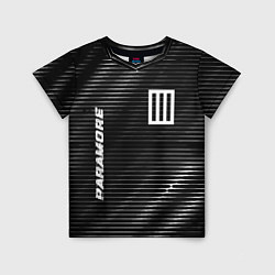 Футболка детская Paramore metal rock lines, цвет: 3D-принт