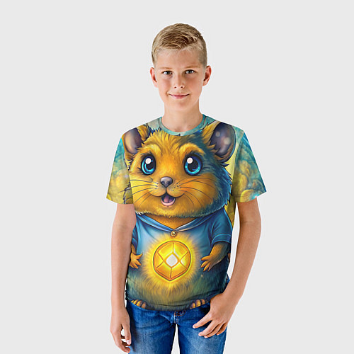 Детская футболка Хомяк в криптовалюте / 3D-принт – фото 3