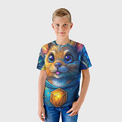 Футболка детская Криптовалютный хомяк, цвет: 3D-принт — фото 2