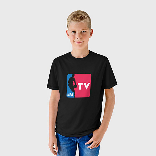 Детская футболка NBA tv logo / 3D-принт – фото 3