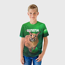 Футболка детская Довольный кот Шлепа, цвет: 3D-принт — фото 2