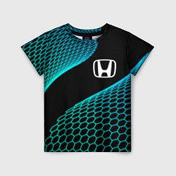 Футболка детская Honda electro hexagon, цвет: 3D-принт