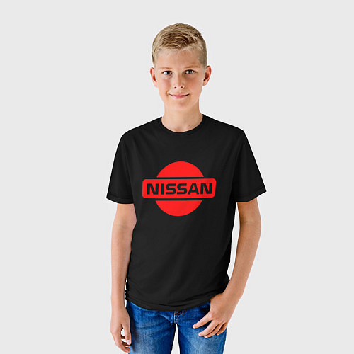 Детская футболка Nissan red logo / 3D-принт – фото 3