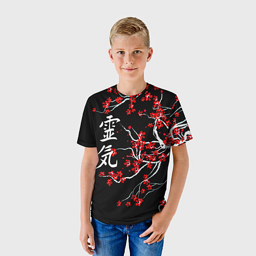 Детская футболка Цветы сакуры / 3D-принт – фото 3