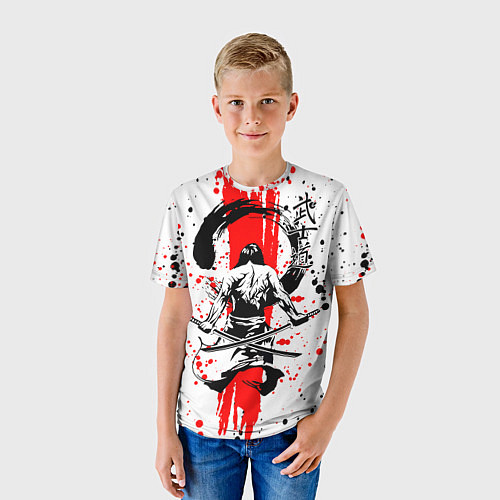 Детская футболка Самурай с двумя катанами / 3D-принт – фото 3