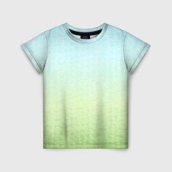 Футболка детская Tie-dye color gradient: blue-green, цвет: 3D-принт