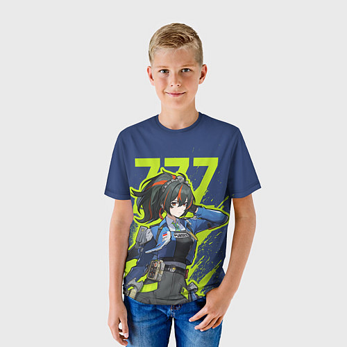 Детская футболка Zhu Yuan - Zenless Zone Zero / 3D-принт – фото 3