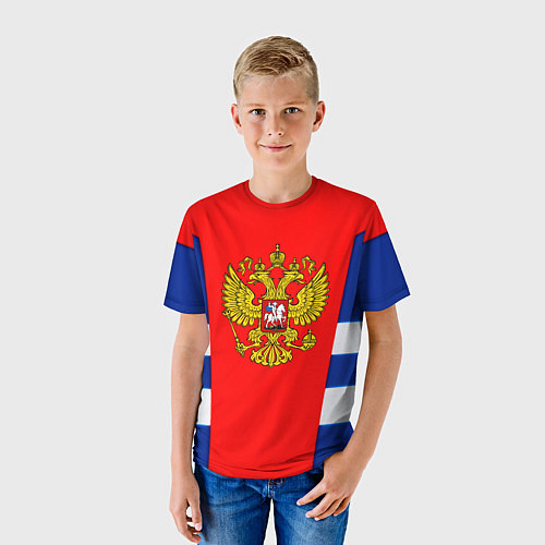 Детская футболка Россия герб спорт / 3D-принт – фото 3