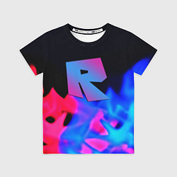 Футболка детская Roblox neon flame, цвет: 3D-принт