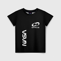 Футболка детская Nasa space logo white, цвет: 3D-принт