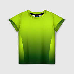 Футболка детская Яркий зеленый градиентный комбинированный узор, цвет: 3D-принт
