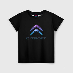 Футболка детская Citroen logo neon, цвет: 3D-принт