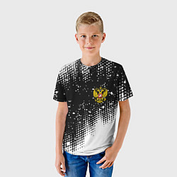 Футболка детская Герб Росси краски, цвет: 3D-принт — фото 2