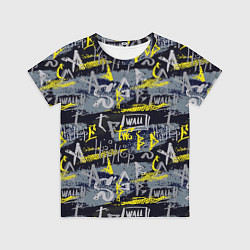 Футболка детская Hip hop wall, цвет: 3D-принт