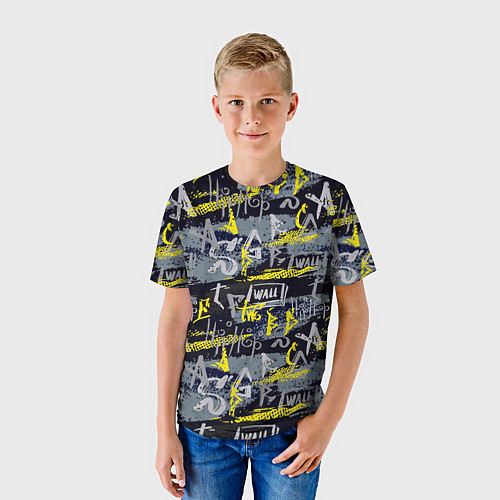 Детская футболка Hip hop wall / 3D-принт – фото 3
