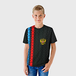 Футболка детская Россия спорт герб, цвет: 3D-принт — фото 2