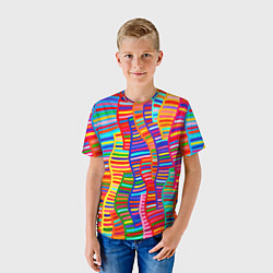 Футболка детская Абстрактная полноцветная живопись, цвет: 3D-принт — фото 2