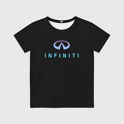 Футболка детская Infiniti logo neon, цвет: 3D-принт