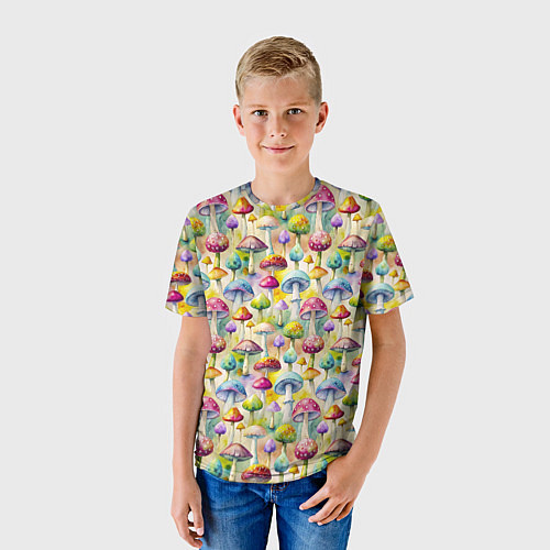 Детская футболка Грибной узор / 3D-принт – фото 3