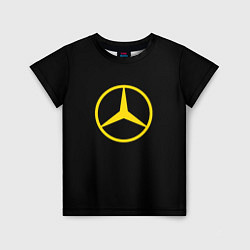 Футболка детская Mercedes logo yello, цвет: 3D-принт