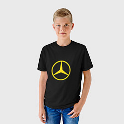 Футболка детская Mercedes logo yello, цвет: 3D-принт — фото 2