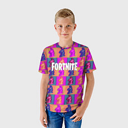 Футболка детская Fortnite logo pattern game, цвет: 3D-принт — фото 2