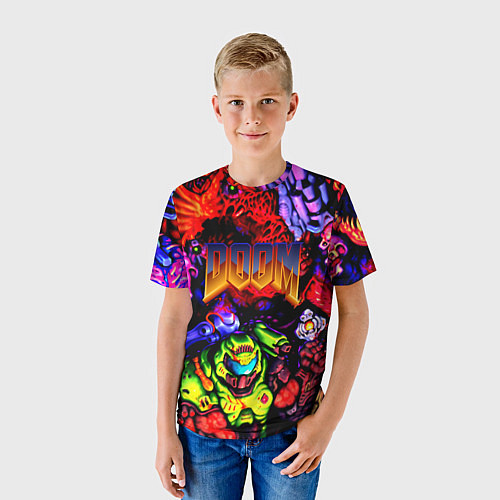 Детская футболка Doom game demons / 3D-принт – фото 3