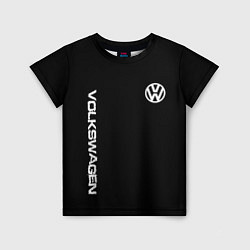 Футболка детская Volkswagen logo white, цвет: 3D-принт