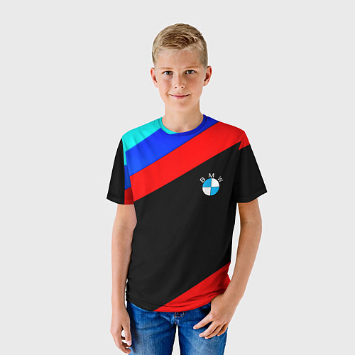 Детская футболка BMW line sport / 3D-принт – фото 3