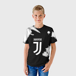 Футболка детская Juventus fc краски, цвет: 3D-принт — фото 2