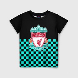 Футболка детская Liverpool fc sport клетка, цвет: 3D-принт