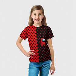 Футболка детская Among us geometry dot, цвет: 3D-принт — фото 2
