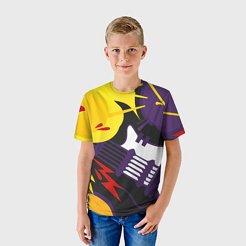 Детская футболка Рок н рольная тема / 3D-принт – фото 3